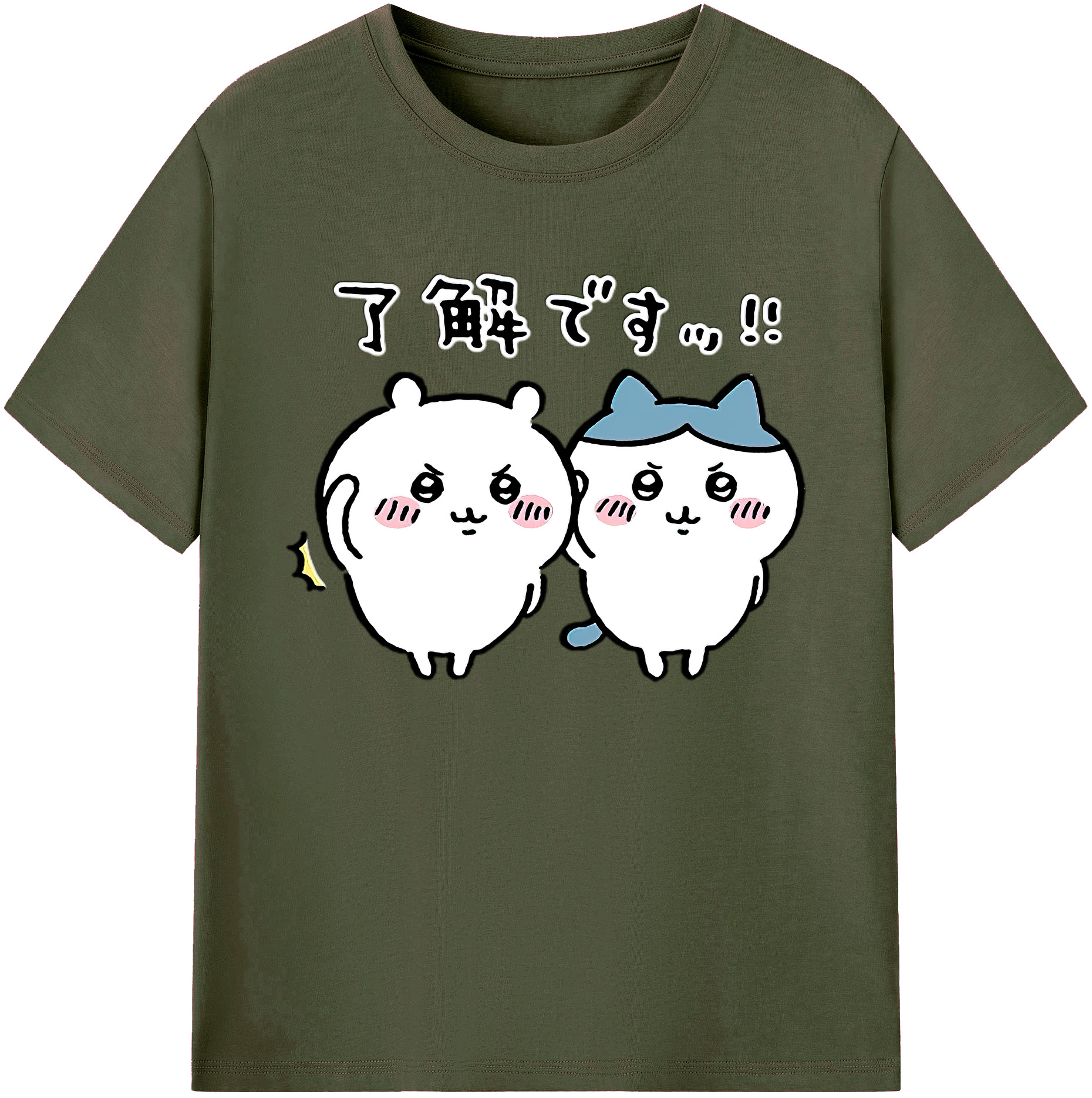 （画像用） ちいかわ ハチワレ Chii-kawa hachiware 綿100％ メンズ半袖Tシャツ｜肌触りやわらか＆通気性